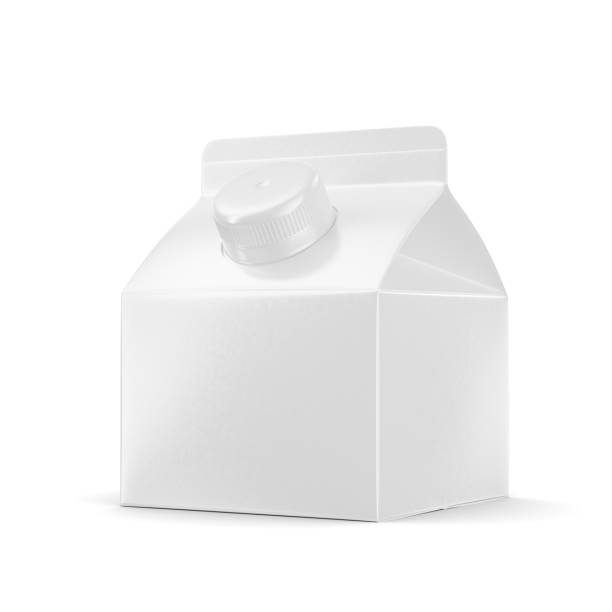 istock 250ml small square milk or dairy carton package with cap isolated on white. 3D rendering. 2177990576