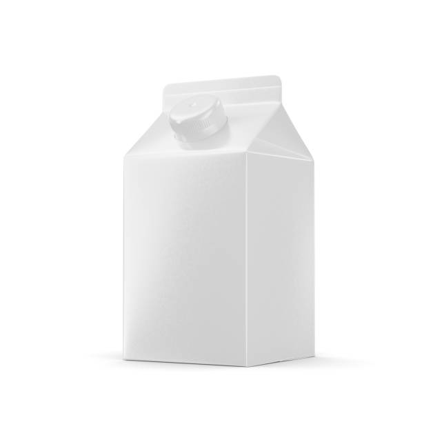 istock 500ml small square milk or juice carton package with cap isolated on white. 3D rendering. 2177990579