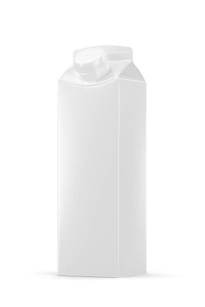 istock 500ml square milk or juice carton package with cap isolated on white. 3D rendering. 2177990583