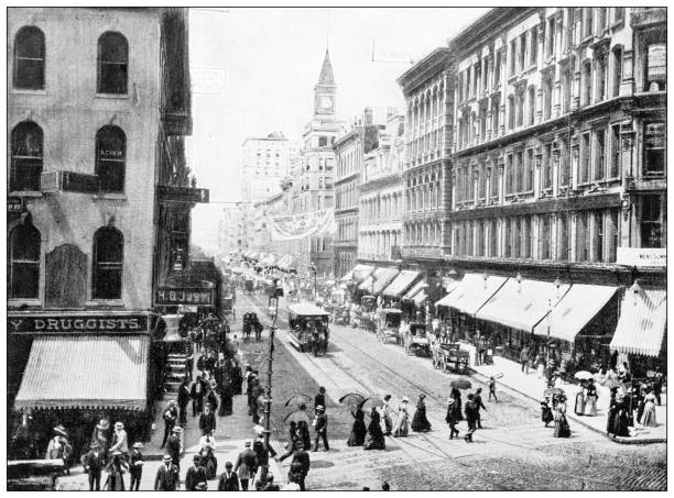 istock History and landmarks of USA: Madison Street, Chicago 2177992343