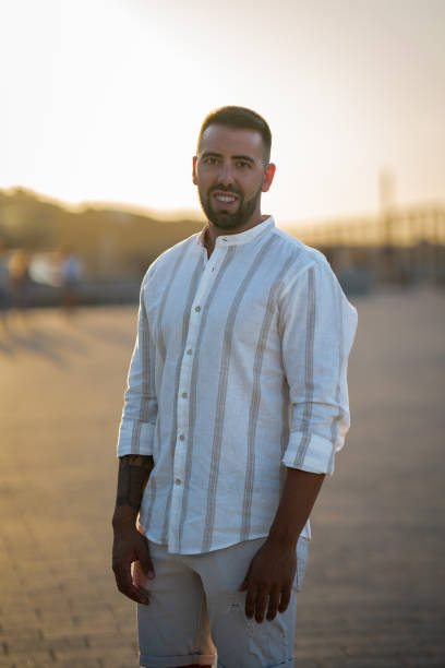 istock Strong young man posing in Menorca at sunset 2177992346