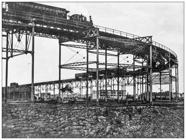 istock History and landmarks of USA: Elevated Railroad Curves 2177992413