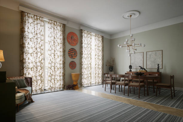 Stylish Dining Room with Ethnic Decor Accents