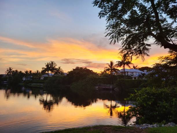 istock Yellow colors of a sunset 2177997376