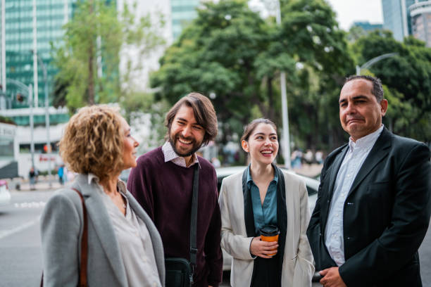 istock Coworkers talking in the city 2177997544