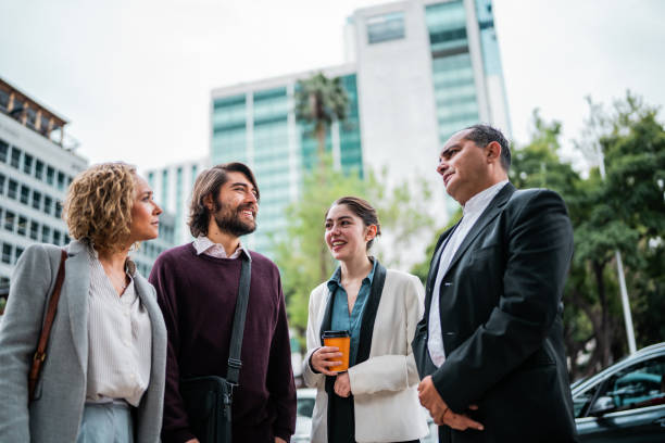 istock Coworkers talking in the city 2177997553