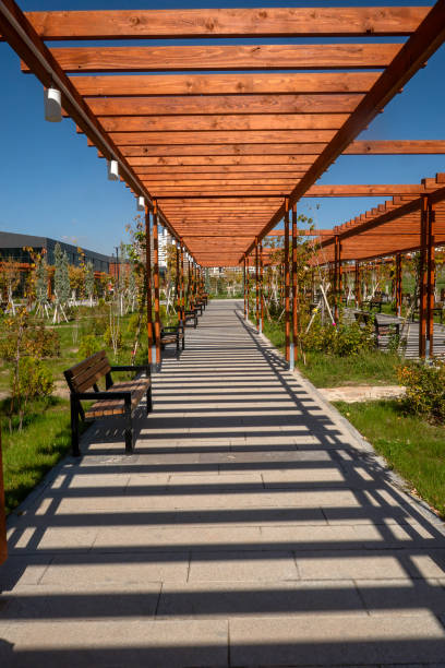 istock Pergola-Covered Walking Path in a Modern Park in Ankara 2177999519