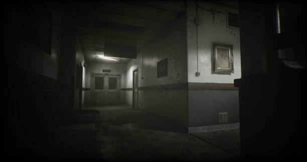 istock Abandoned Hospital Corridor with Eerie Atmosphere 2178004446