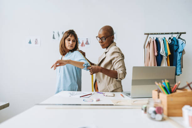 istock Client in the sewing studio body measurements 2178006636