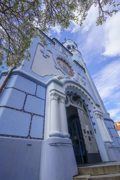 istock The Blue Church (Elizabeth church) from a lower perspective, in sunlight 2178007818