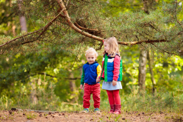 istock Kids hiking in autumn park 2178008983