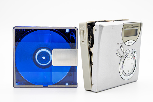 Realplayer Minidisc Closeup Of A Minidisc Player And Recorder Next To A Minidisc Disc ...