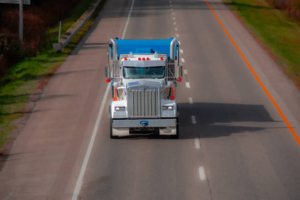 istock Heavy truck on a Canadian highway 2178014883