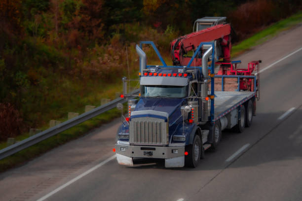 istock Heavy truck on a Canadian highway 2178014884