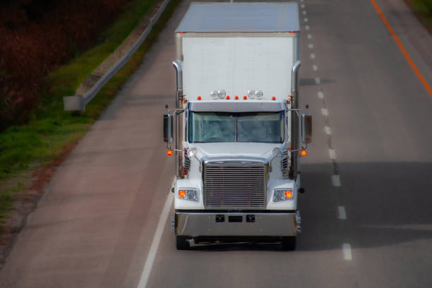 istock Heavy truck on a Canadian highway 2178014898
