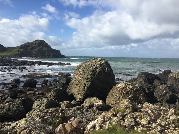 istock Giant's Causeway scenic view with ocean waves. 2178021557
