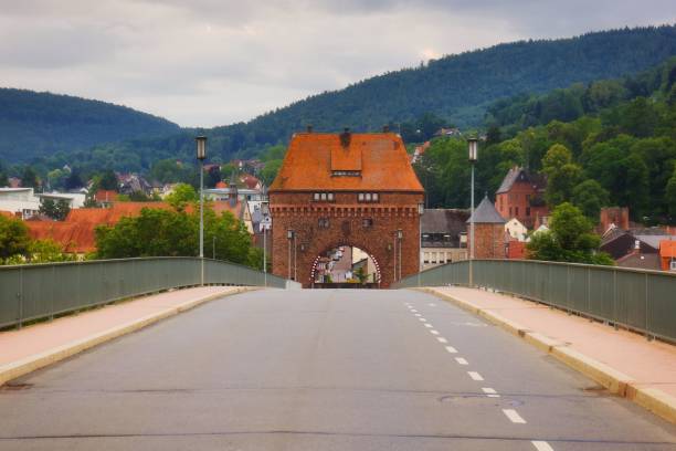 istock Historic bridge and gate in a European town. 2178022603