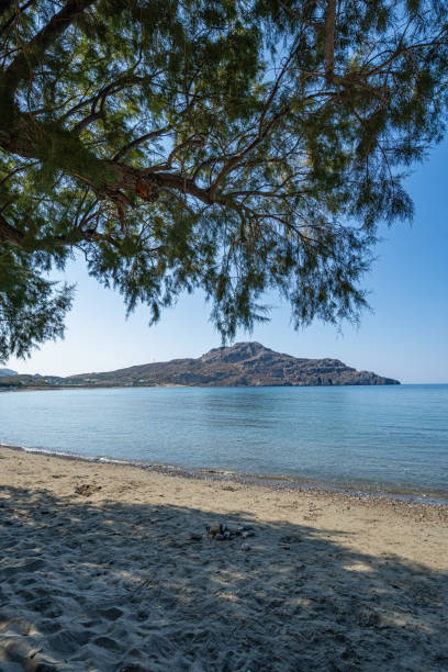 istock Seaside empty sandy town beach with bay in background, Myrthianos Plakias 2178026065