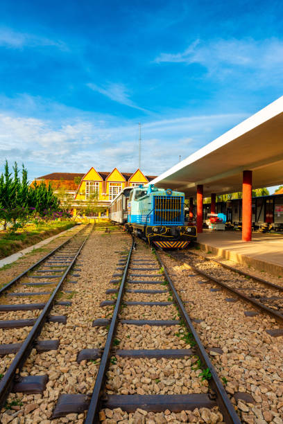 An old railway station. Dalat is a mountainous city in Vietnam, founded by the French, in colonial times.