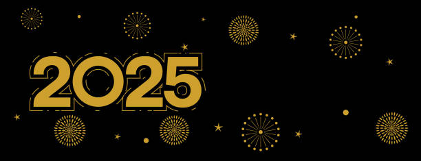istock flat style happy new year 2025 dark banner design 2178037553