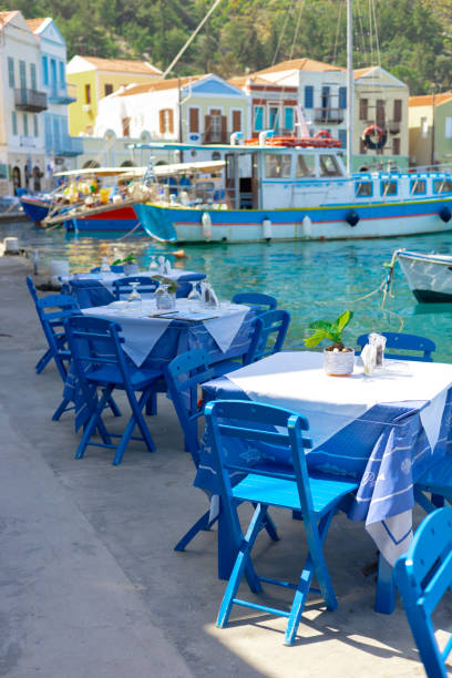 istock Traditional greece restaurant on embankment 2178043252