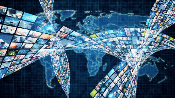 istock Digital contents concept. Social networking service. Streaming video. communication network. 2178054524