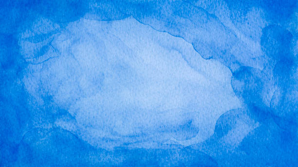 istock Blue watercolor handmade abstract texture background as a template, page, website page or web banner 2178061657