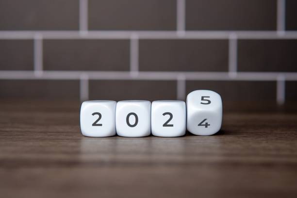 istock White dice with number 2024  change to 2025. 2178062969