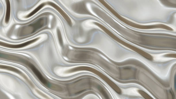 istock Chrome metal background, shiny and lustrous metal pattern texture, silky liquid chrome waves. 2178073329