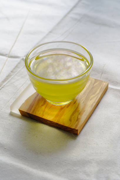 istock Green tea in a clear glass teacup 2178073362