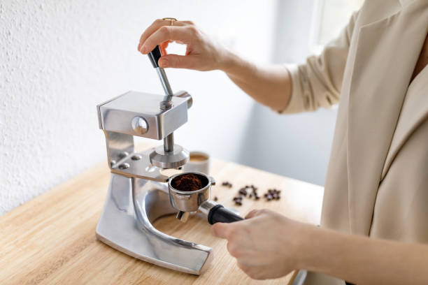 istock Cooking coffee at home with home coffee machine 2178074578