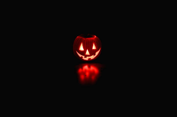 Orange and white pumpkins on orange yellow gradient background vertical banner minimal copy space place for text