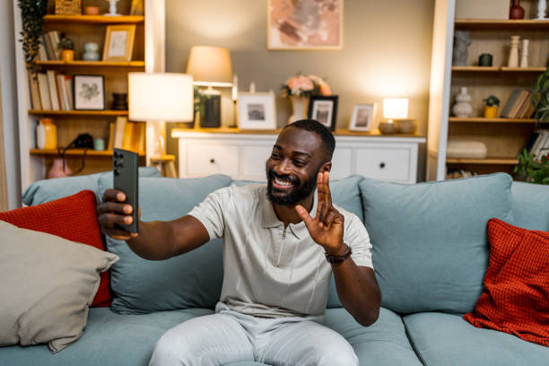 istock Man taking selfies at home 2178076955