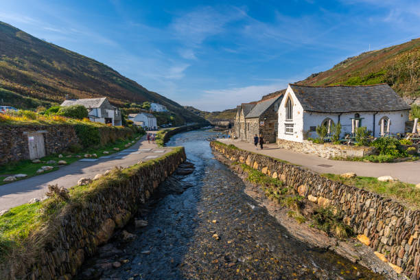 Boscastle, United Kingdom, 19.09.2024, Valency river in the cornish village of Boscastle