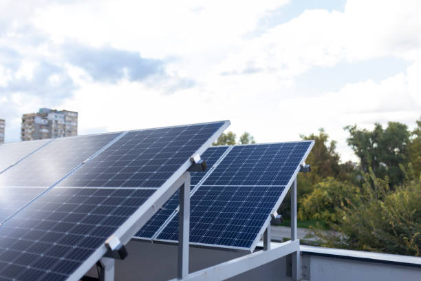 istock Solar panels. Photovoltaic, alternative electricity source 2178094780