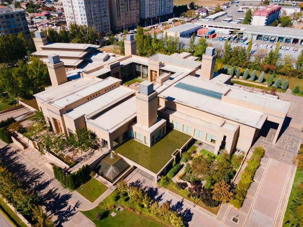 The Ismaili Centre aerial panoramic view, Dushanbe