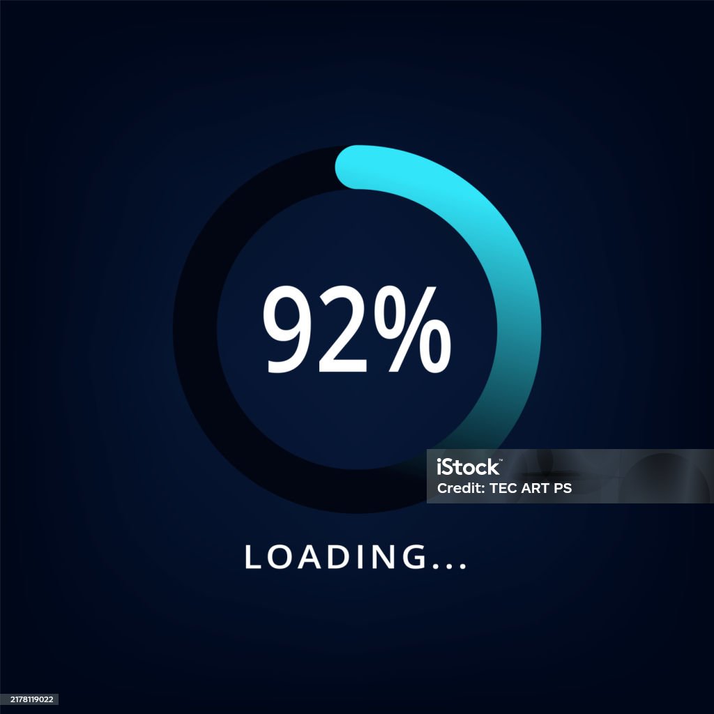 Loading 92 Loading Bar 92 Progress Stock Illustration - Download Image Now ...
