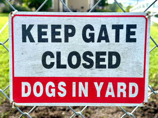 istock Keep Gate Closed Dogs In Yard sign 2178124490