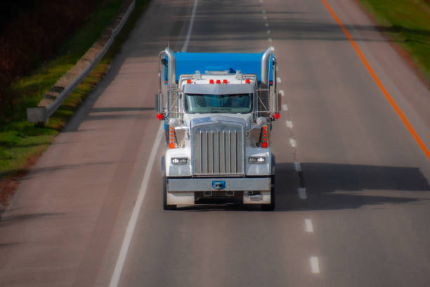 istock Heavy truck on a Canadian highway 2178125294