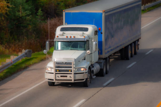 istock Heavy truck on a Canadian highway 2178125316