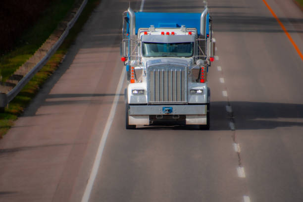 istock Heavy truck on a Canadian highway 2178125334
