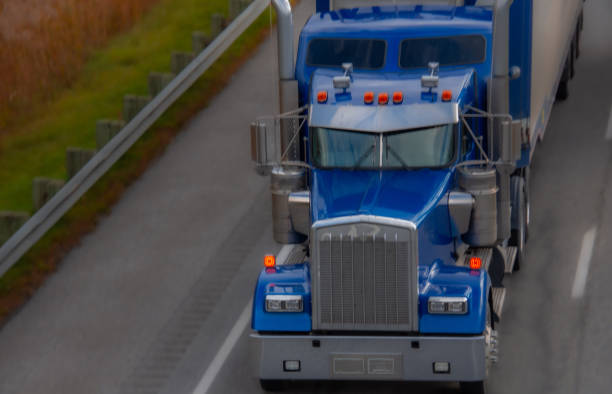 istock Heavy truck on a Canadian highway 2178125372