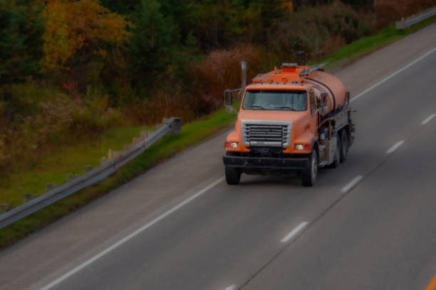 istock Heavy truck on a Canadian highway 2178125445