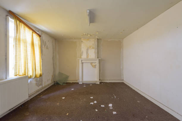 Abandoned room with soft tones and bright light