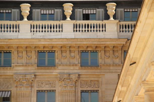 istock Historic building facade with ornate details in Paris 2178129450