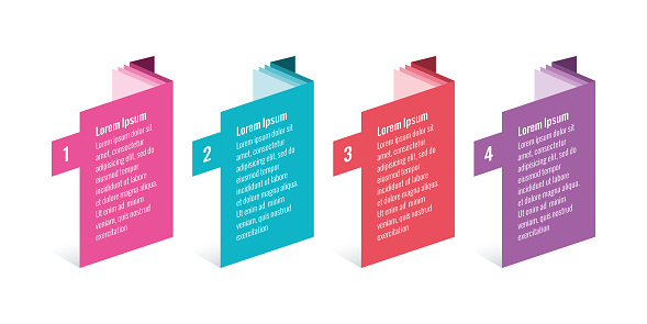 Print Large Informational Display Paper Folded Paper Infographic Template Pages Information Template Four Step ...