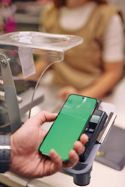 istock Supermarket Contactless Payment 2178134489