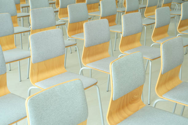 istock Empty seats in new modern clean lecture hall or classroom 2178137795