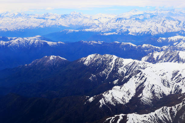 Aerial view of the Andes Mountains
