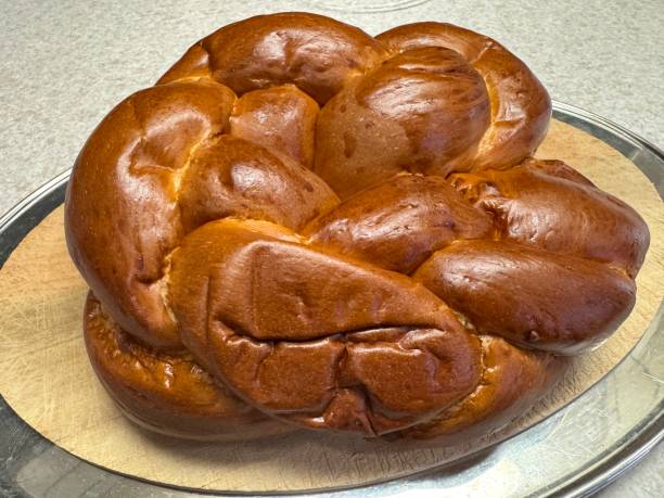 Homemade round challah